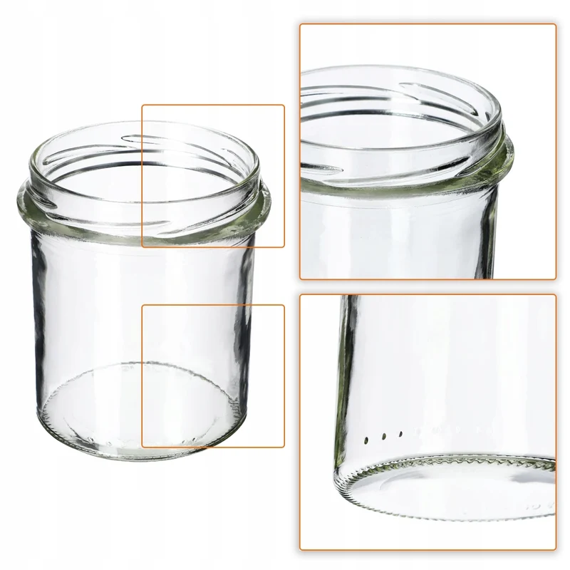 Barattoli di vetro KADAX Avila 350ml 50pz 82mm + coperchi "Fruit Mix"