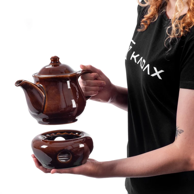 Set di 4 tazze da vin brulé KADAX da 250 ml con bollitore e riscaldatore.