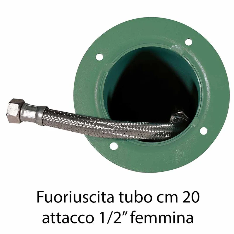 Fontana a colonna Rossa stile idrante con impianto e doppio rubinetto 42ID