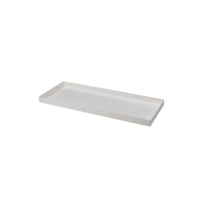 Sottovaso Rettangolare per Vaso a Cassettone Schio Tera Cassa Chalk 100x41 cm in Plastica Bianco Gesso