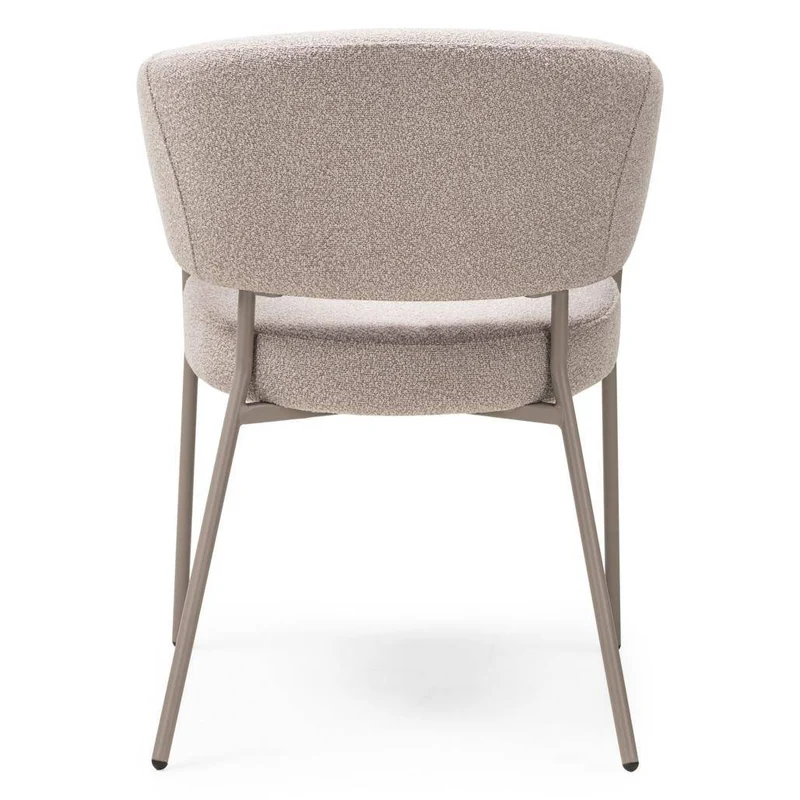 Sedia rivestita MALUA beige bouclé