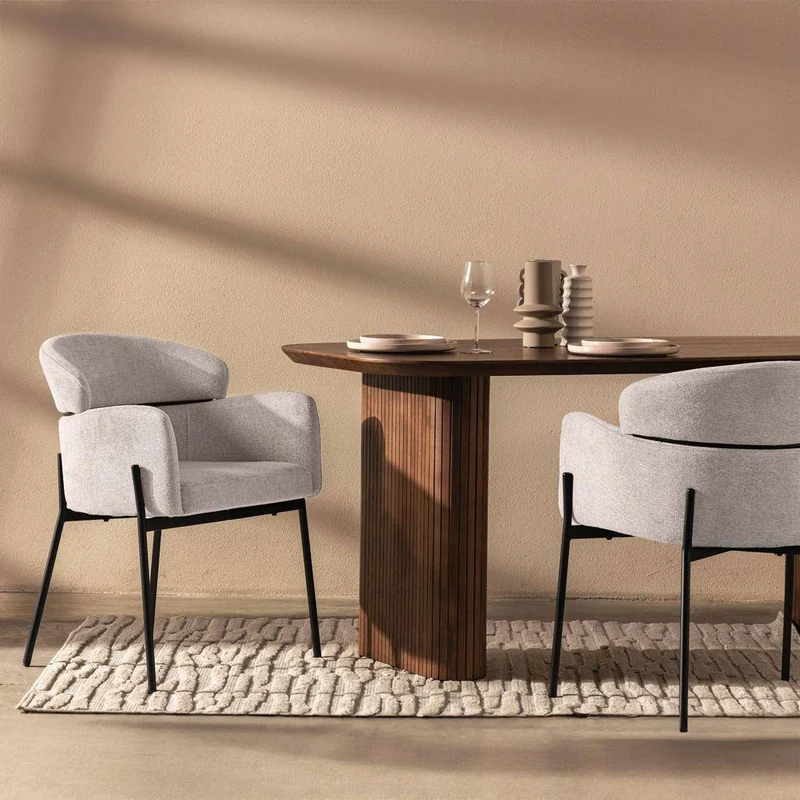Sedia da pranzo MAREO, beige chiaro