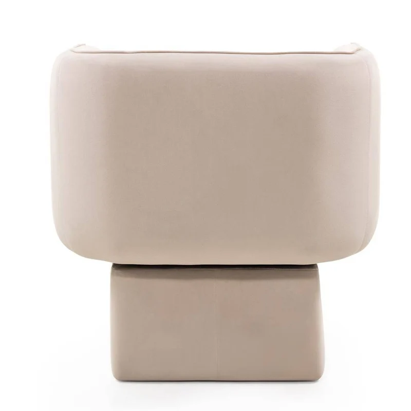 Sedia girevole MAREL beige chiaro velluto