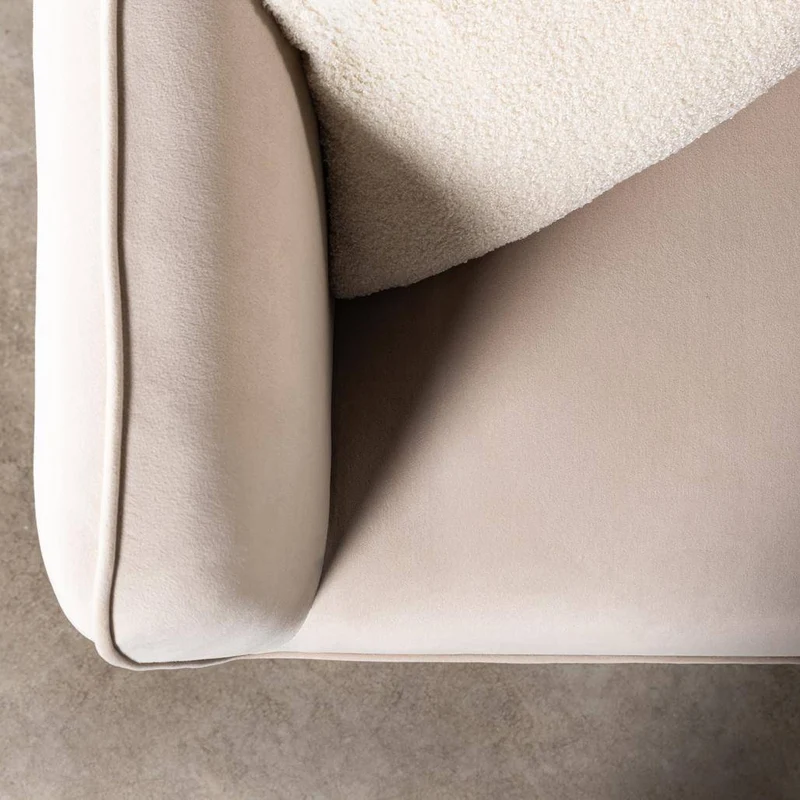 Sedia girevole MAREL beige chiaro velluto