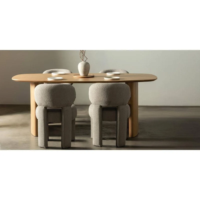 Tavolo da pranzo MARIS 200 cm, ovale, impiallacciatura rovere naturale