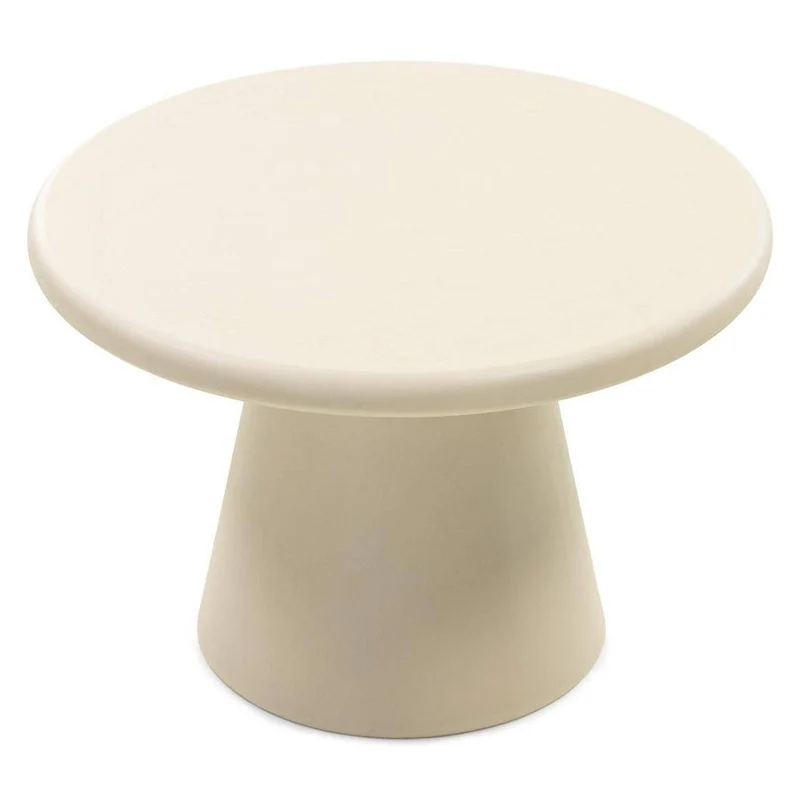 Tavolino da caffè MESTRE 60 cm, rotondo, beige, microcemento