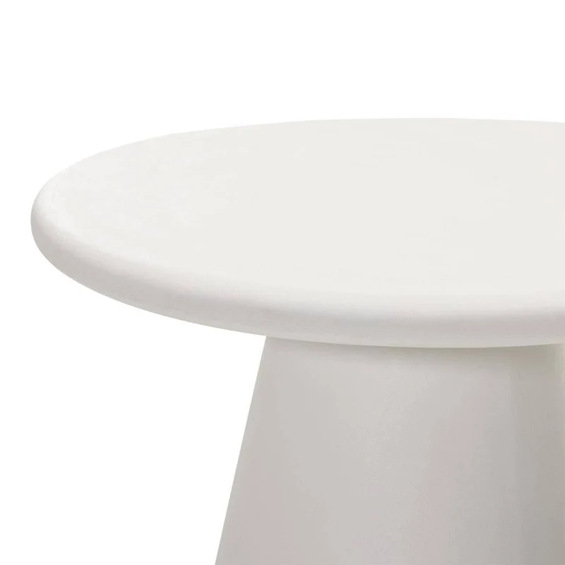Tavolino da caffè METRE 60 cm, rotondo, ecru, microcemento