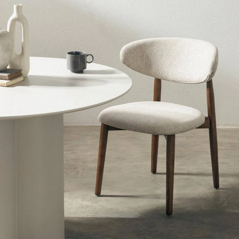 Sedia da Pranzo MIRALI Beige e Marrone