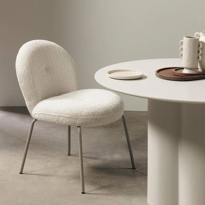 Sedia MIRANDO Beige Chiaro con Forme Arrotondate