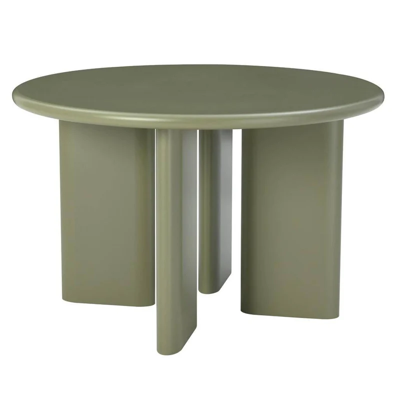 Tavolo da Pranzo MOLIQ 120 cm, Rotondo, Verde Oliva