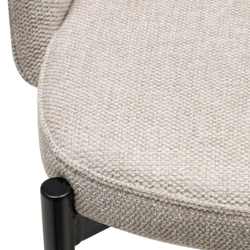 Sedia MORES beige con gambe nere
