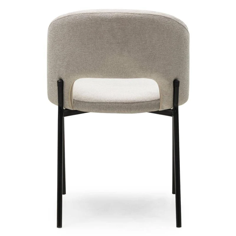 Sedia MORES beige con gambe nere