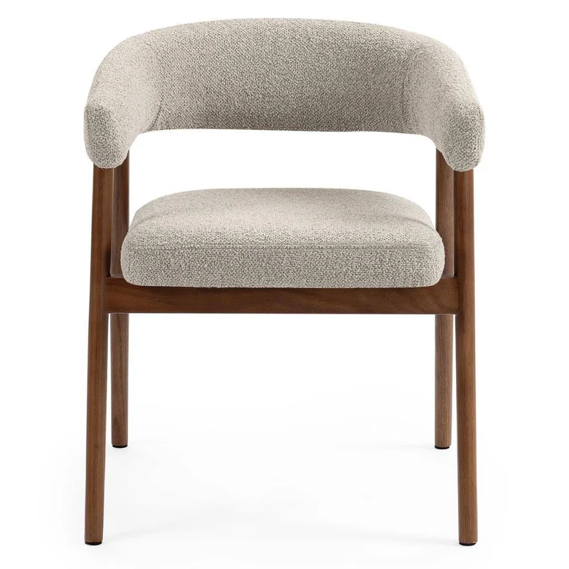 Sedia Imbottita MUE, Marrone Chiaro/Legno di Quercia