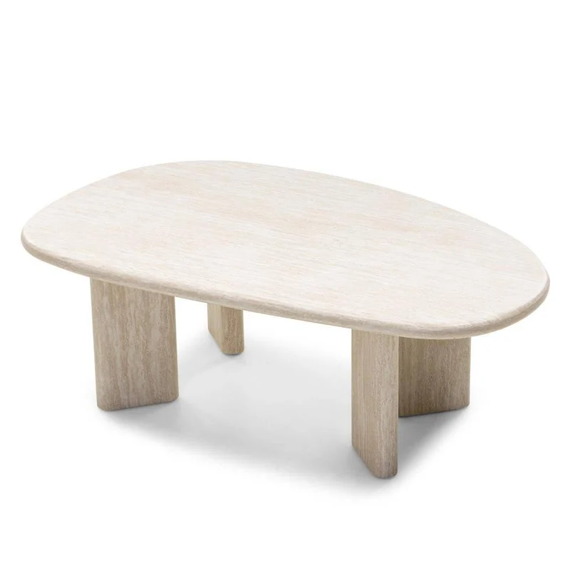 Tavolino da Caffè NADIN 130 cm, Travertino