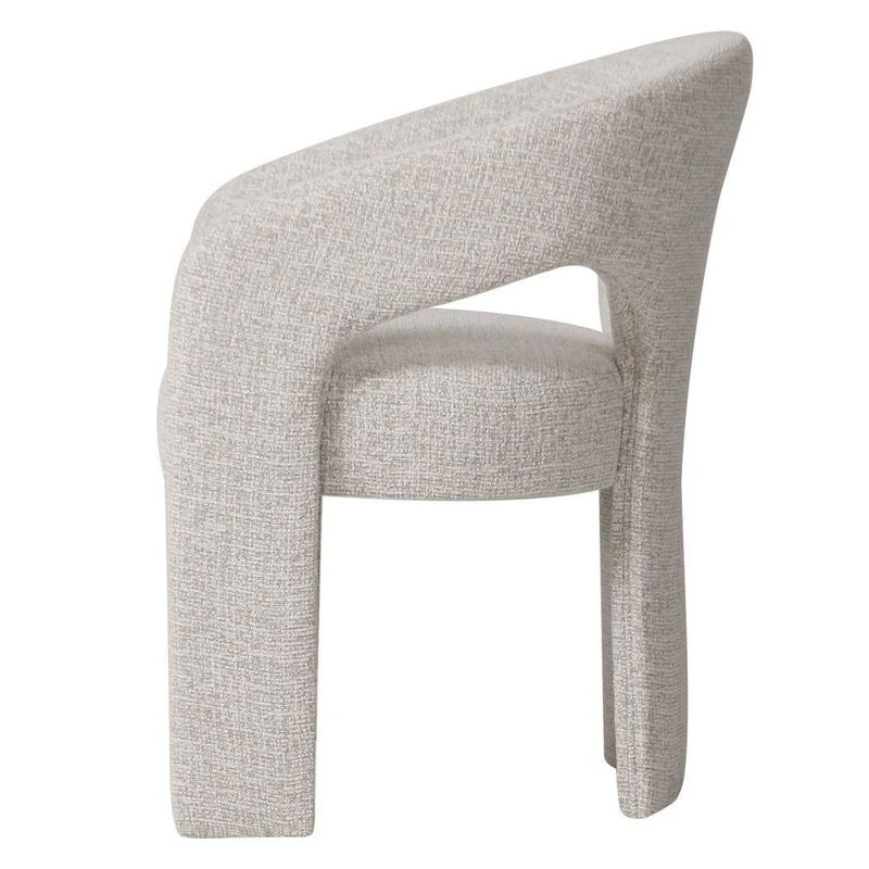 Sedia imbottita NAURINE, beige e crema