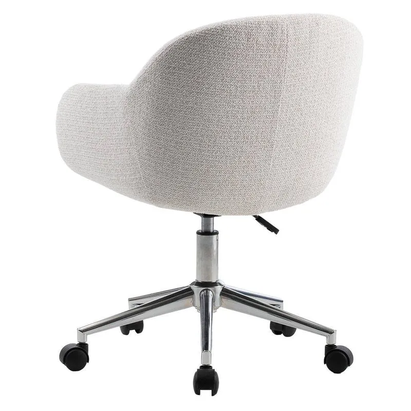 Sedia girevole OTELLO, crema, gambe cromate
