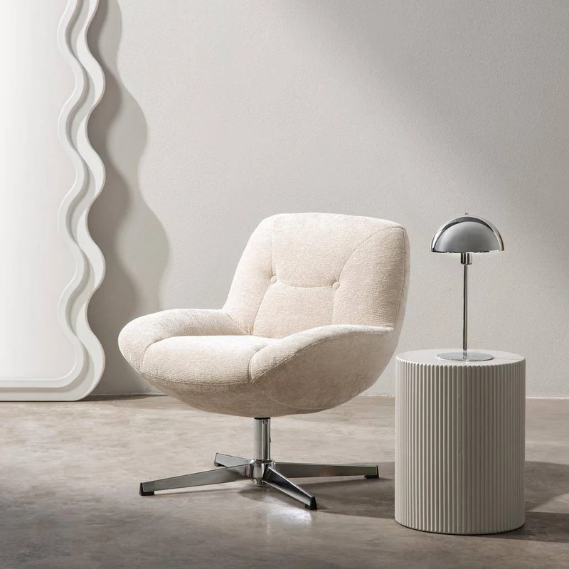 Poltrona girevole RENO, beige