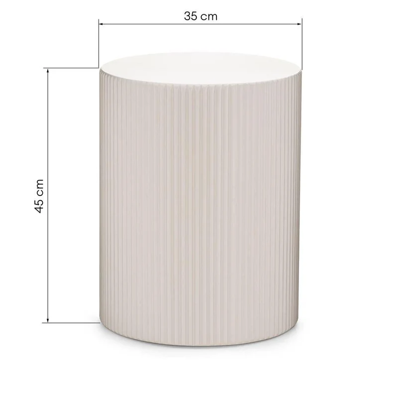Tavolino laterale RYU, 35 cm, grigio-beige