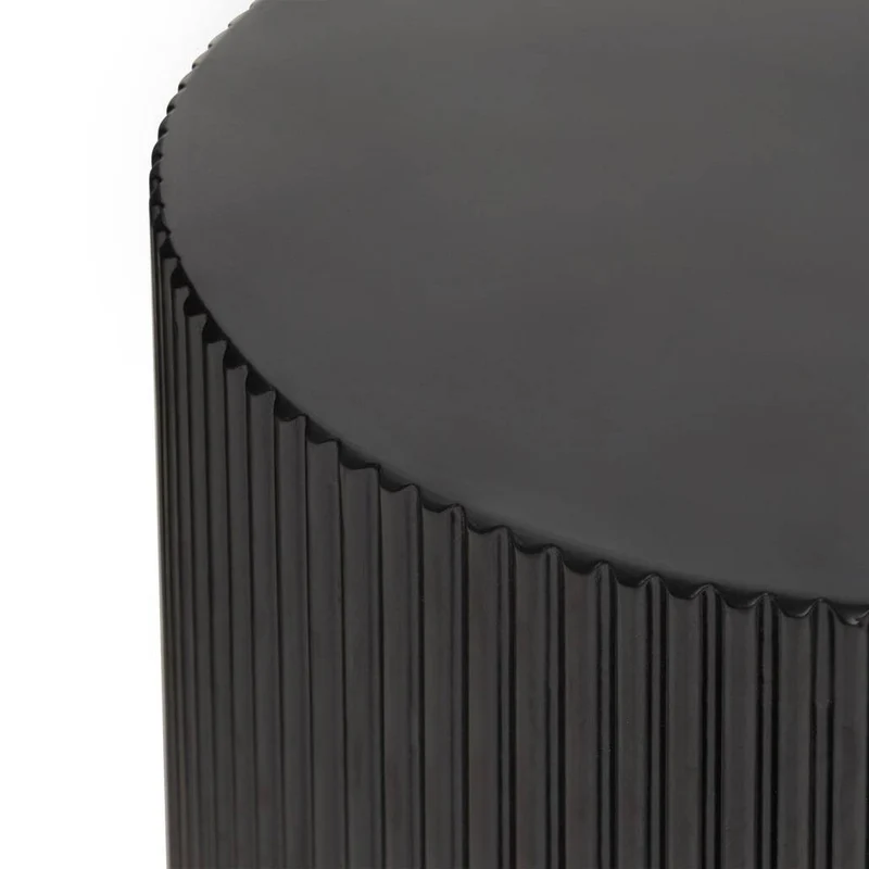 Tavolino laterale RYU 35 cm, nero, rigato