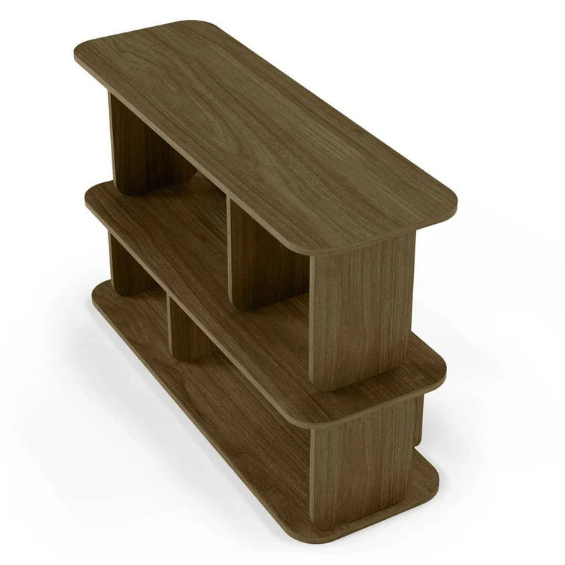 Scaffale basso arrotondato SALA, marrone espresso
