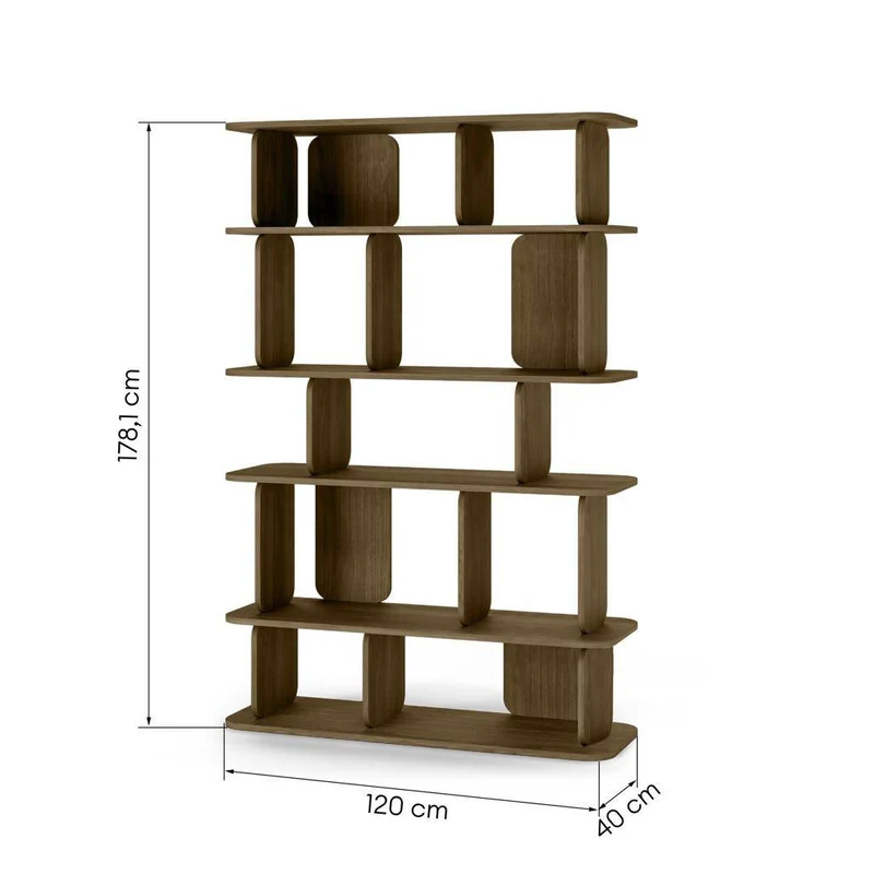 Scaffale alto arrotondato SALA, marrone espresso