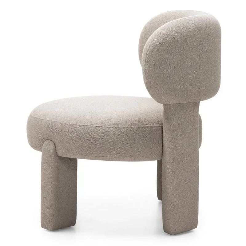 Poltrona imbottita SAMMA, grigio-beige, bouclé
