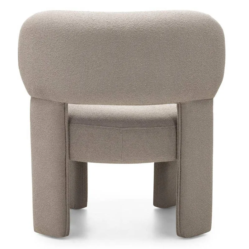 Poltrona imbottita SAMMA, grigio-beige, bouclé