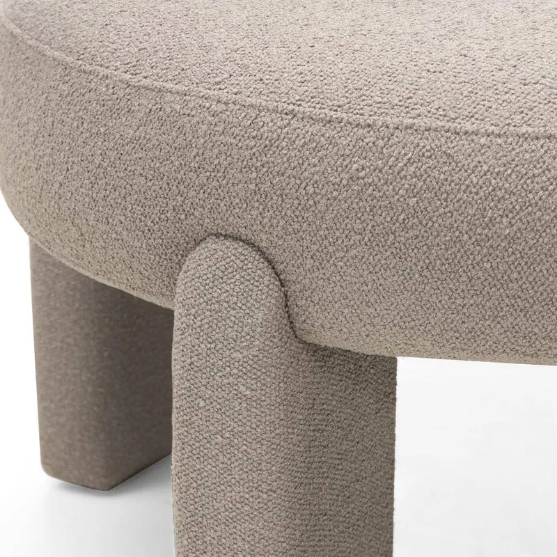 Poltrona imbottita SAMMA, grigio-beige, bouclé