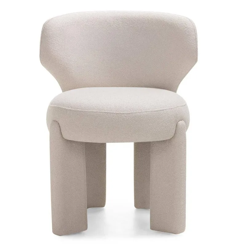 Sedia imbottita SELEN, crema, bouclé