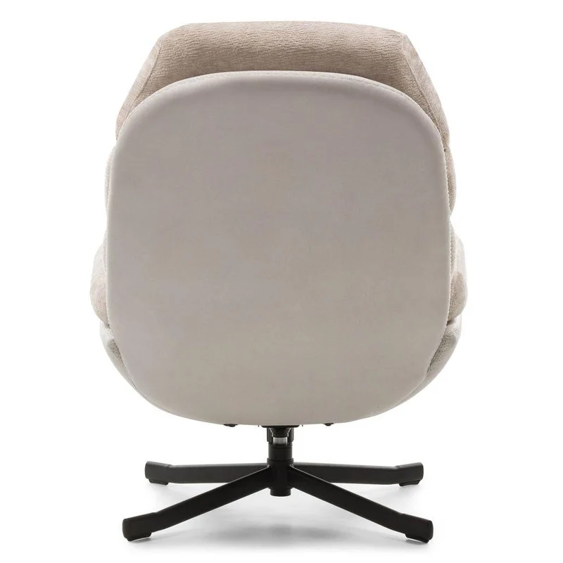 Poltrona Girevole UNO, beige con poggiapiedi