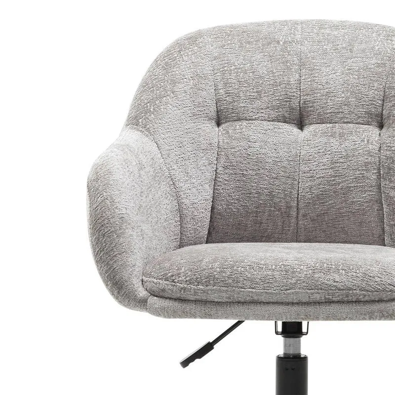 Sedia girevole WEWORK grigio chiaro con forme arrotondate