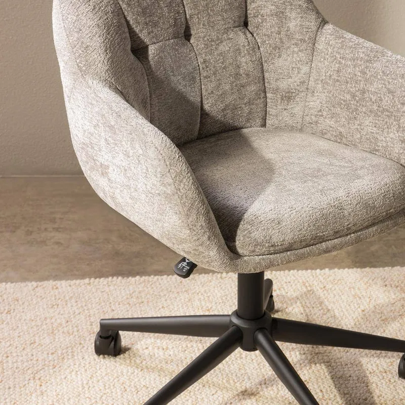 Sedia girevole WEWORK grigio chiaro con forme arrotondate