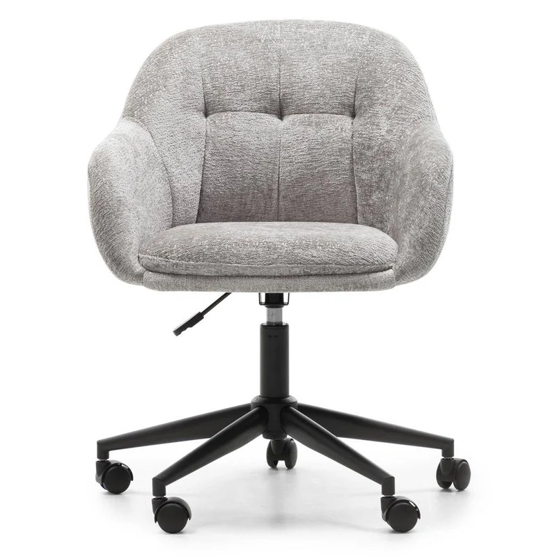 Sedia girevole WEWORK grigio chiaro con forme arrotondate
