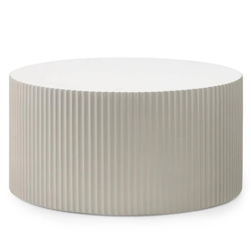 Set tavolini da caffè ZOE rigato grigio-beige
