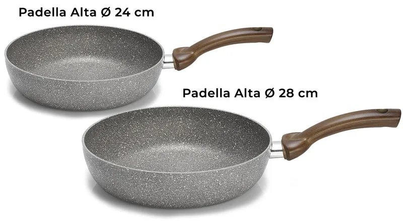 Batteria di Pentole 5 Pezzi in Alluminio Antiaderente Olympia Woody