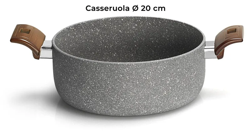 Batteria di Pentole 5 Pezzi in Alluminio Antiaderente Olympia Woody