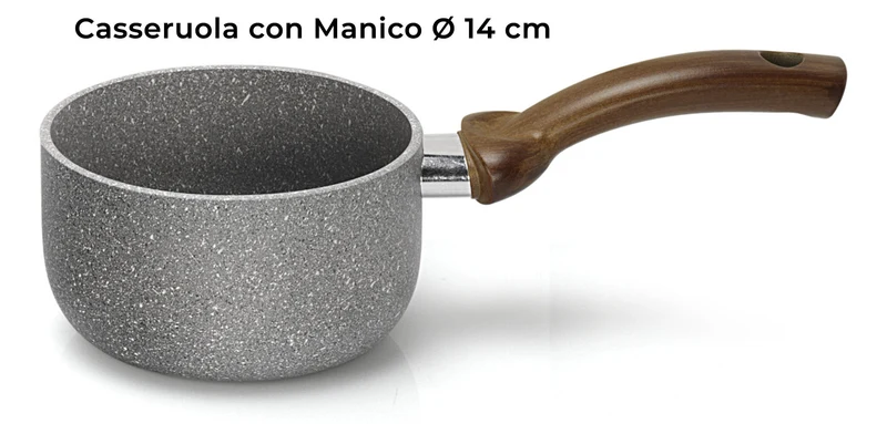 Batteria di Pentole 5 Pezzi in Alluminio Antiaderente Olympia Woody