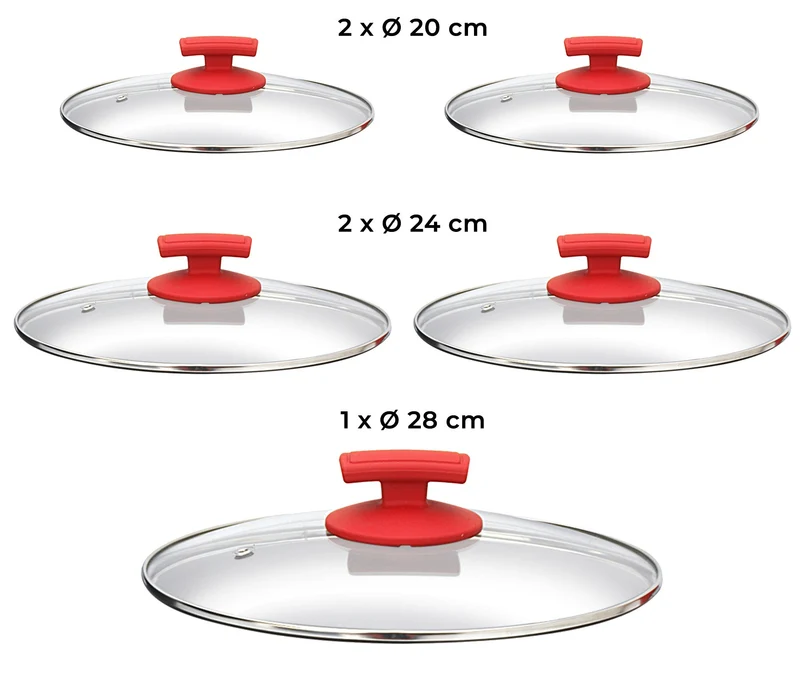 Batteria di Pentole 18 Pezzi in Alluminio Pressofuso Antiaderente Olympia Love