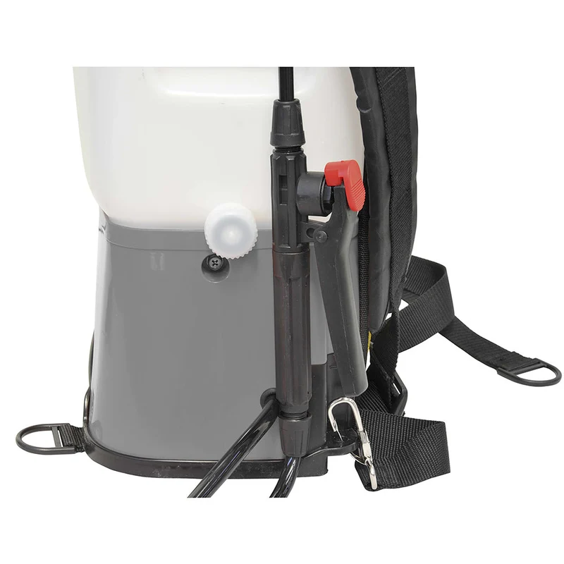 Pompa Irroratrice Elettrica a Zaino da Giardino a Batteria 16lt Rama Suprema Bianco e Grigio