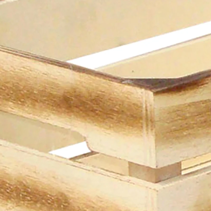 Set di 2 Cassetta in Legno Larghezza 28 cm Marrone
