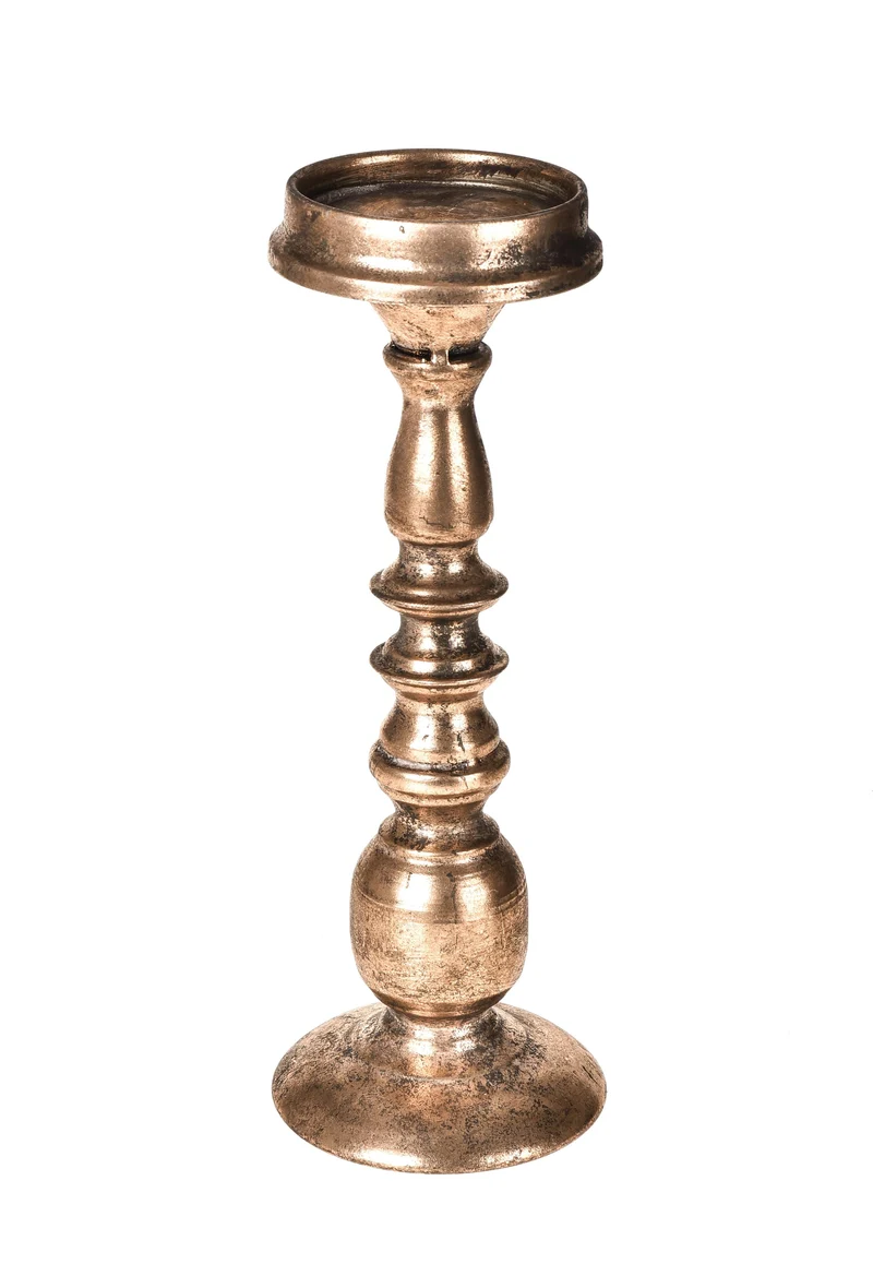 Candeliere in Metallo Altezza 31 cm Oro