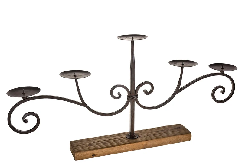 Candelabro in Metallo Composto da 5 Bracci Altezza 92 cm