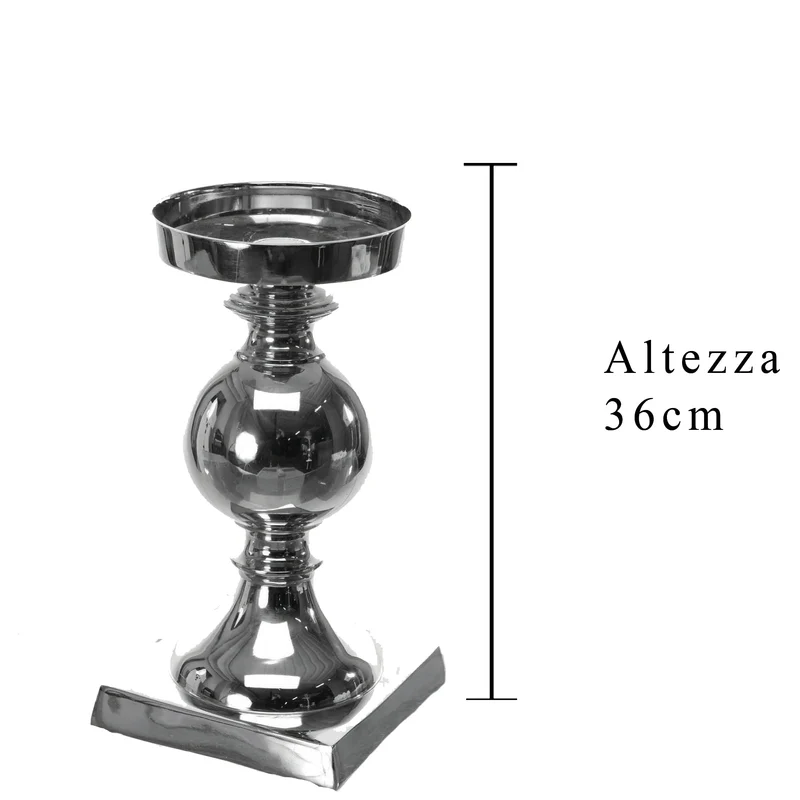 Porta Acero in Metallo Altezza 36 cm