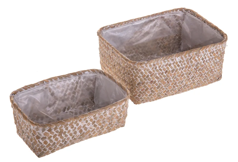 Set 2 Cassette con 2 Cassette Rettangolari Larghezza 22 cm2