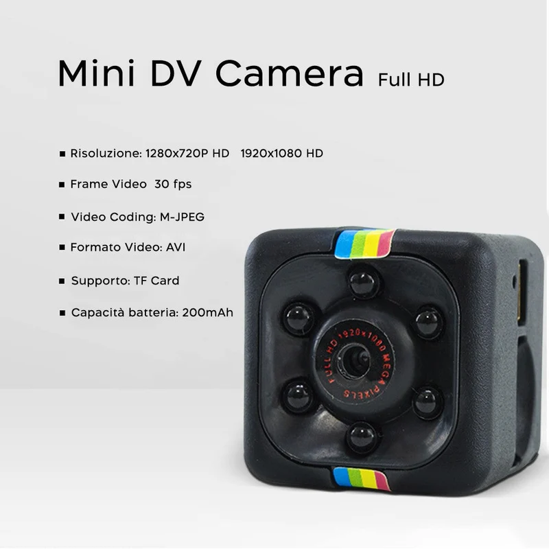 Mini Videocamera Nascosta 1080P HD con Visione Notturna Micro Telecamera