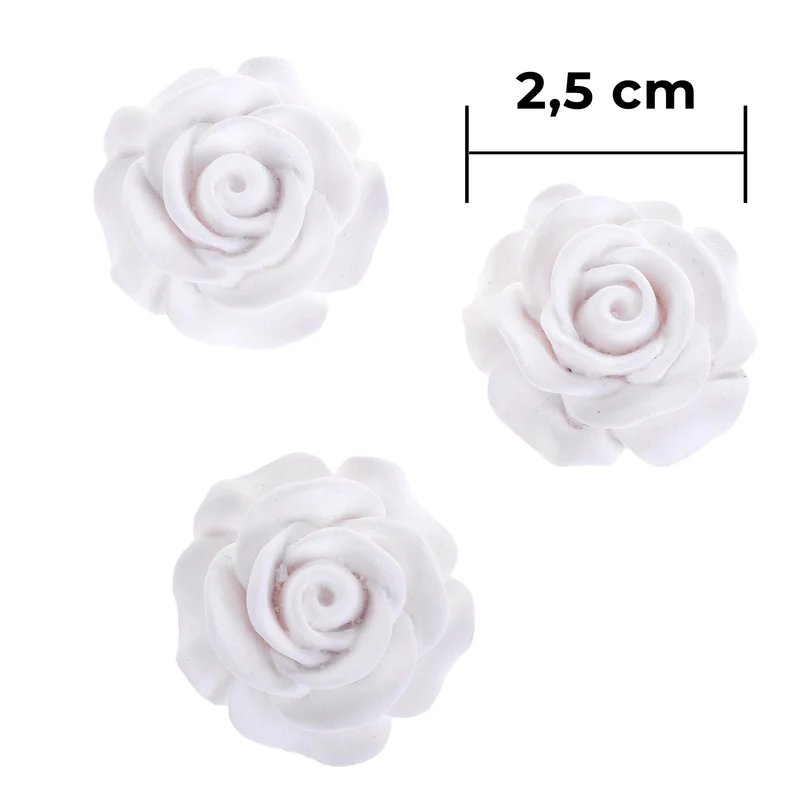 Set 120 Gessetti 2,5x3 cm a Forma di Rose
