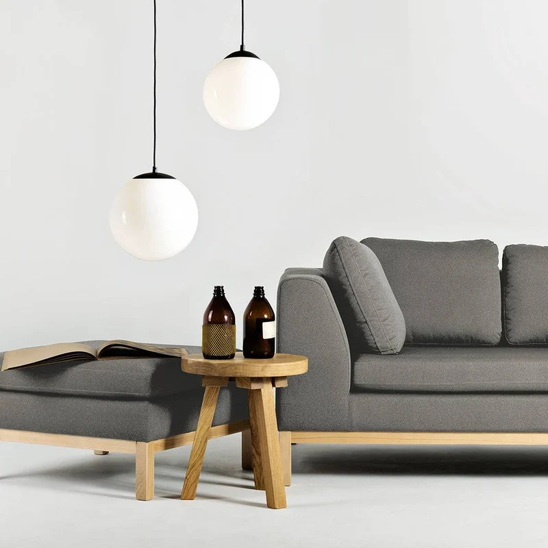 Pouf AMBIENT WOOD - kwarc, naturale