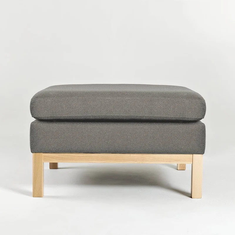 Pouf AMBIENT WOOD - kwarc, naturale