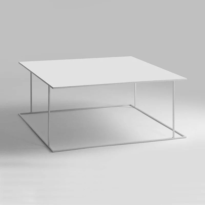 Tavolino WALT METAL 100x100 Bianco