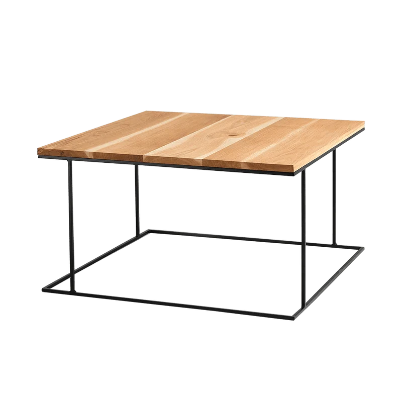 Tavolino WALT LEGNO MASSELLO 80, legno, nero